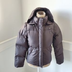 Womens  Zara brown down Puffer Jacket Size S.